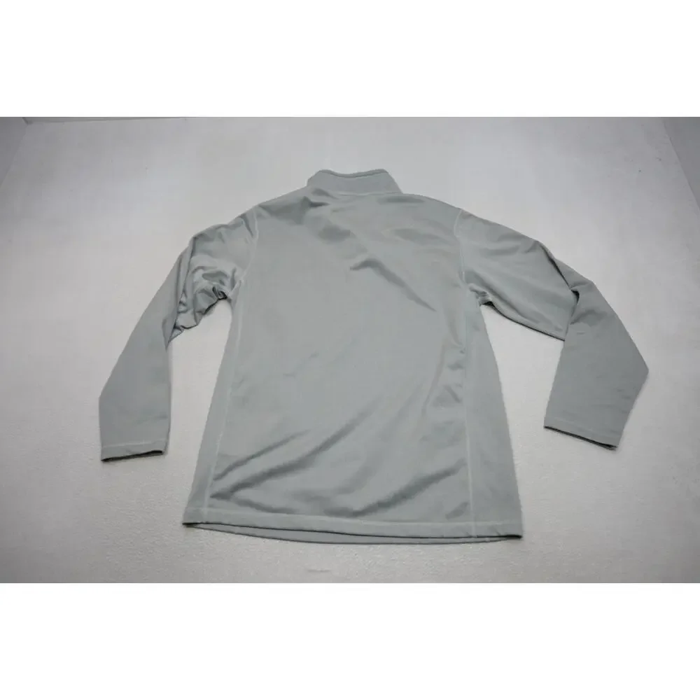 North Face Fleece 1/4 Zip Athetic Jacket‎ Long Sleeve Gray Mens Size Large